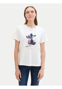 Tom Tailor T-Shirt 1043104 Biały Regular Fit. Kolor: biały. Materiał: bawełna