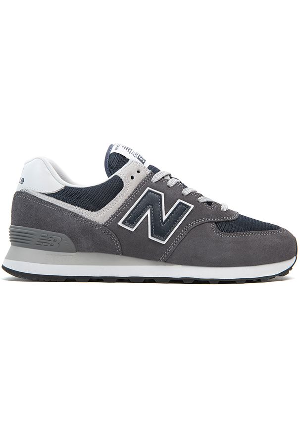 Buty New Balance ML574EI2 – szare. Okazja: na co dzień. Kolor: szary. Materiał: guma, zamsz. Szerokość cholewki: normalna. Model: New Balance 574