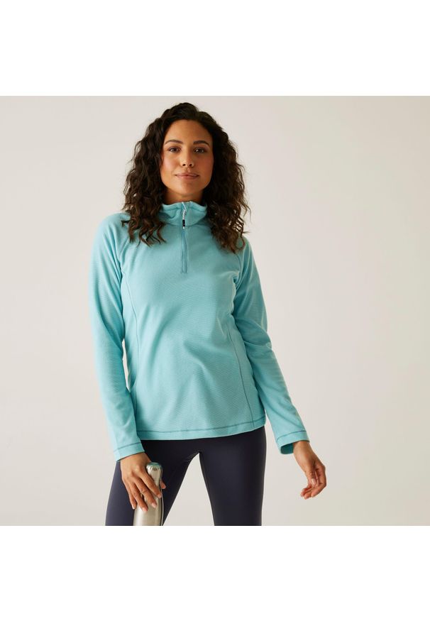 Regatta - Damski lekki polar turystyczny Montes z zamkiem błyskawicznym do połowy. Kolor: niebieski. Materiał: polar. Sport: turystyka piesza