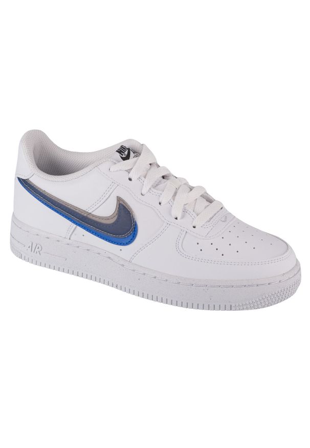 Nike - Buty sportowe Sneakersy chłopięce, Air Force 1 Impact Nn Gs. Kolor: biały. Materiał: syntetyk, materiał. Model: Nike Air Force. Sport: turystyka piesza