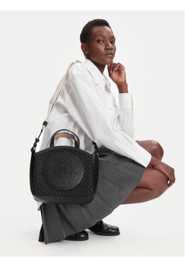 Karl Lagerfeld - KARL LAGERFELD Torebka A3W30062 Czarny. Kolor: czarny. Materiał: skórzane