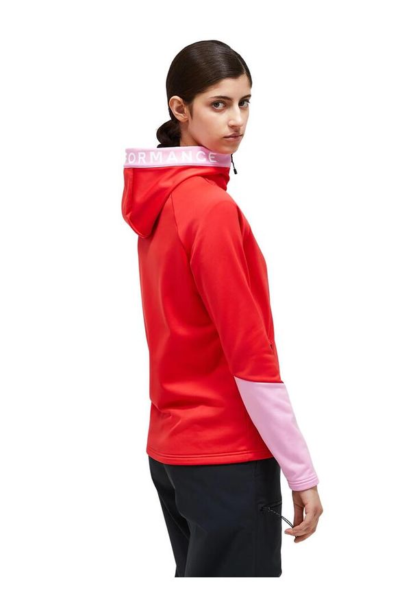 Bluza Peak Performance damska Rider Zip Hood czerwona - S. Kolor: czerwony