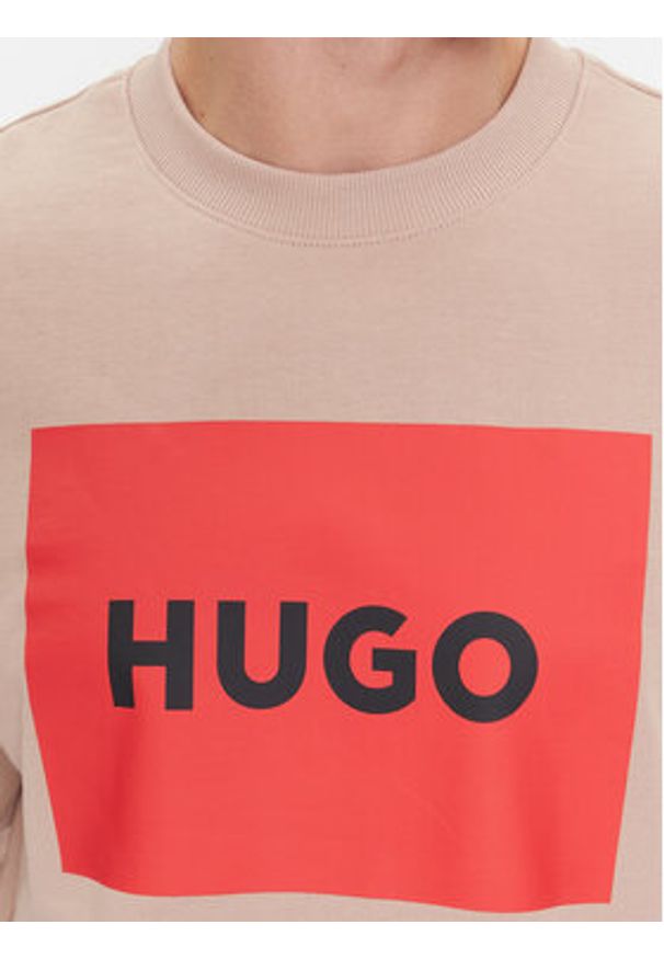 Hugo Bluza Duragol222 50467944 Beżowy Regular Fit. Kolor: beżowy. Materiał: bawełna