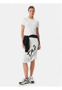 EA7 Emporio Armani Sukienka codzienna 7W001062 AF10373 U0002 Biały Regular Fit. Okazja: na co dzień. Kolor: biały. Materiał: bawełna. Typ sukienki: proste. Styl: casual #4