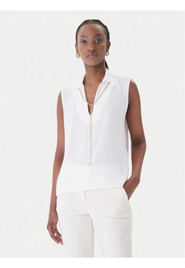 Rinascimento Bluzka CFC0127446003 Biały Regular Fit. Kolor: biały. Materiał: syntetyk