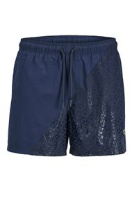 Jack & Jones Szorty kąpielowe Maui Splash 12291491 Granatowy Regular Fit. Kolor: niebieski. Materiał: syntetyk #1