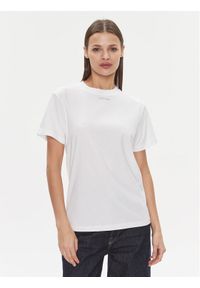 Calvin Klein T-Shirt Metallic Micro Logo T Shirt K20K206967 Biały Regular Fit. Kolor: biały. Materiał: bawełna