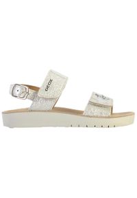 Geox - Sandały GEOX J SANDAL COSTAREI GI Srebrny. Kolor: szary. Materiał: syntetyk, skóra. Styl: sportowy