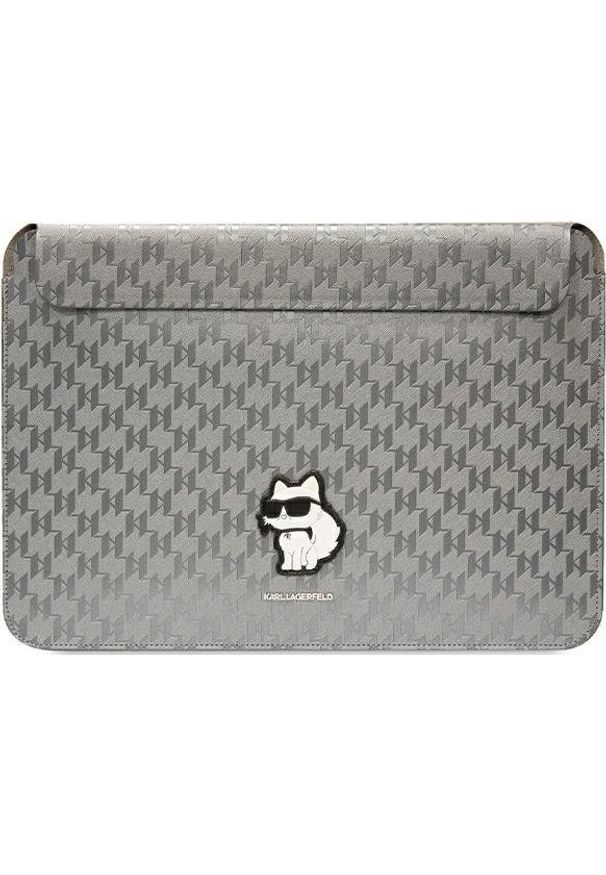 Karl Lagerfeld Karl Lagerfeld Wsuwka Klcs16Sakhpck 14 Srebrna Sleeve Mono Saffiano Choupette. Kolor: srebrny