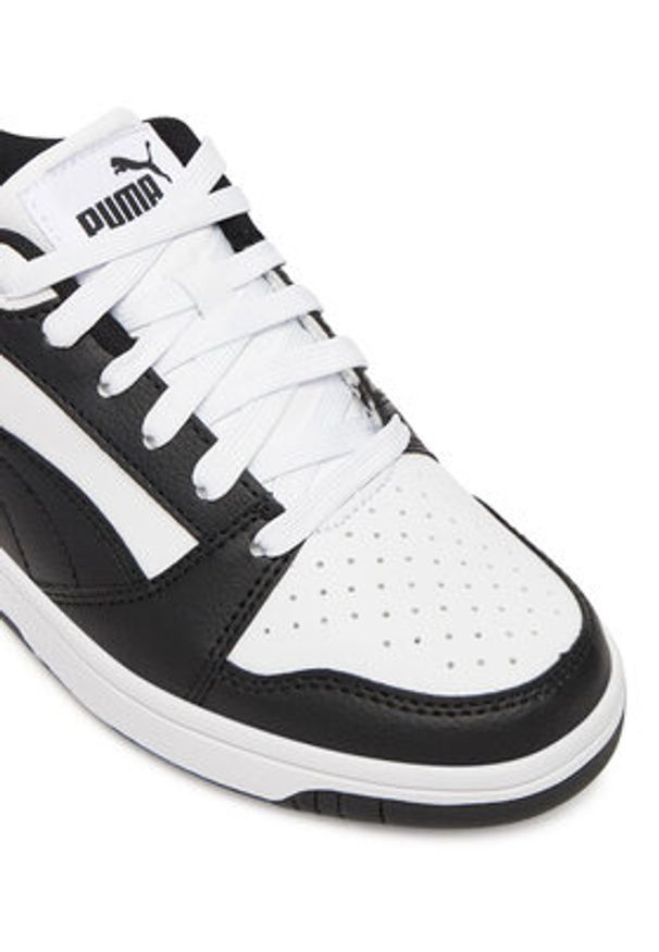 Puma Sneakersy Rebound V6 Lo Jr 393833 01 Biały. Kolor: biały. Materiał: skóra