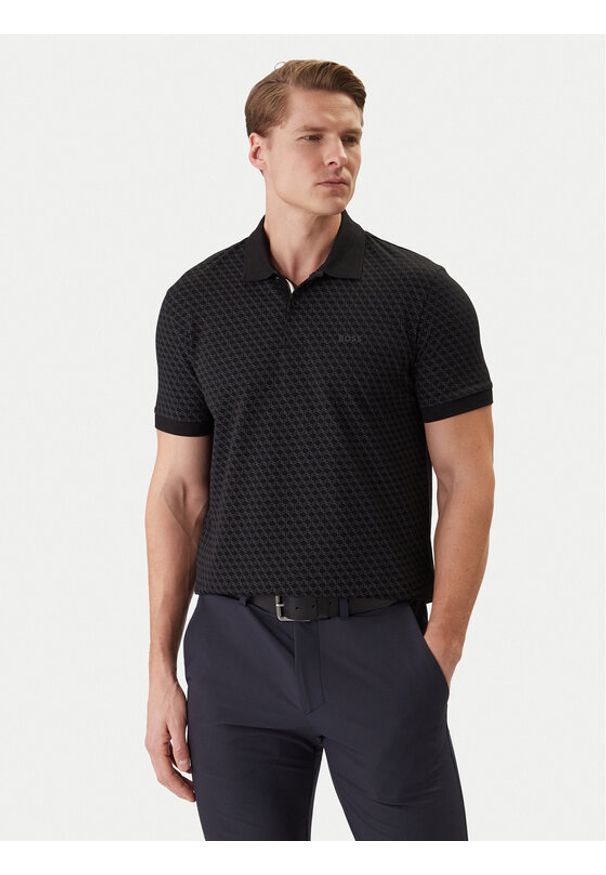 BOSS Polo 50554591 Czarny Regular Fit. Typ kołnierza: polo. Kolor: czarny. Materiał: bawełna