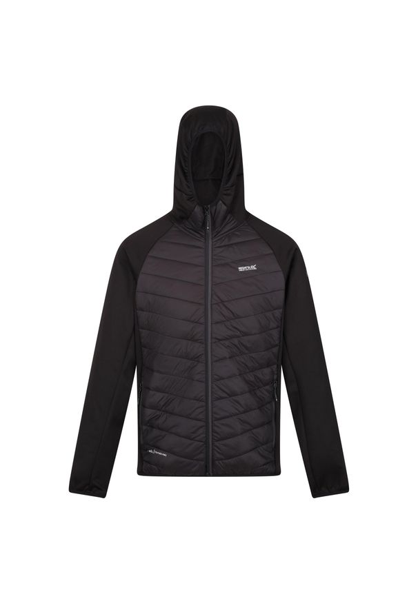 Regatta - Kurtka turystyczna hybrydowa męska Andreson VIII. Typ kołnierza: kaptur. Kolor: wielokolorowy, fioletowy, czarny. Materiał: poliamid. Sport: turystyka piesza