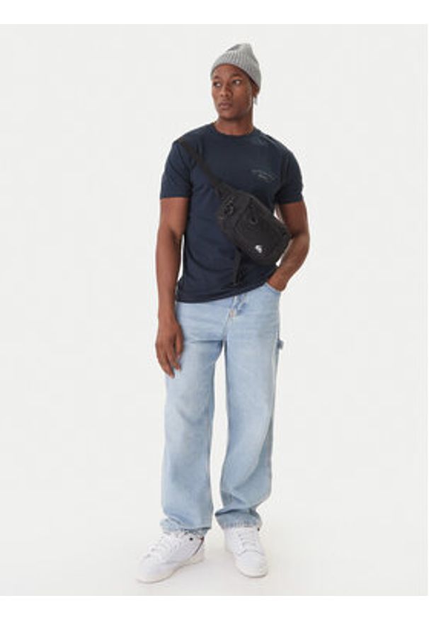 Quiksilver T-Shirt Anchor EQYZT08178 Granatowy Regular Fit. Kolor: niebieski. Materiał: bawełna