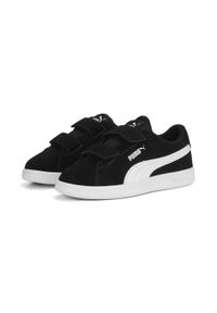Puma - Dziecięce Sneakersy Smash 3.0 Suede PUMA Black White. Okazja: na co dzień. Kolor: czarny, wielokolorowy, biały. Materiał: zamsz. Model: Puma Suede. Sport: turystyka piesza #1