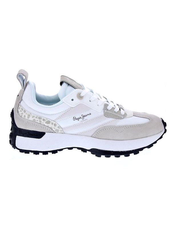 Pepe Jeans - Buty PEPE JEANS LUCKY PRINT Beżowy. Kolor: biały. Materiał: tkanina, skóra. Wzór: nadruk