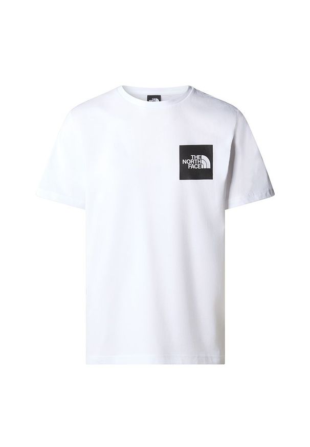 Koszulka The North Face Fine 0A87NDFN41 - biała. Kolor: biały. Materiał: jersey, bawełna. Długość rękawa: krótki rękaw. Długość: krótkie