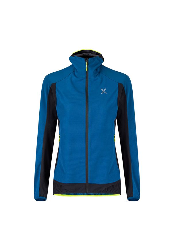 MONTURA - Kurtka przeciwwiatrowa damska Montura Premium Wind Hoody. Kolor: niebieski. Sport: turystyka piesza