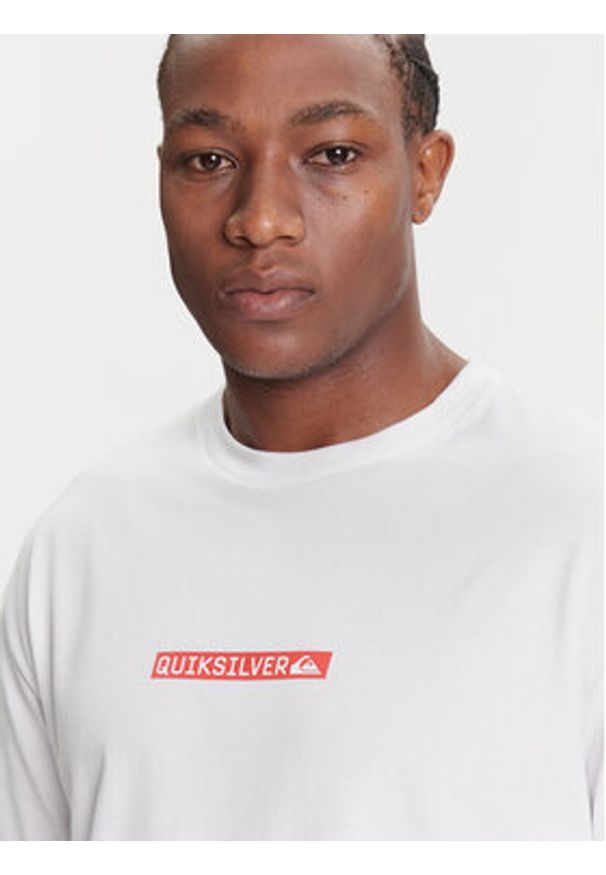 Quiksilver T-Shirt Dna Clicker Tee EQYZT08207 Biały Comfort Fit. Kolor: biały. Materiał: bawełna