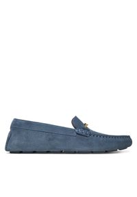 BOSS Mokasyny Roxanne 50548657 Granatowy. Kolor: niebieski. Materiał: zamsz, skóra