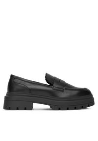 DeeZee Loafersy 58682-8 Czarny. Kolor: czarny. Materiał: skóra