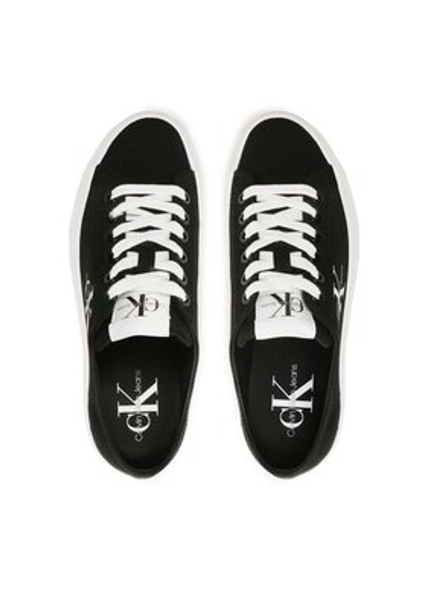 Calvin Klein Jeans Tenisówki Vulc Flatform Essential Mono YW0YW01030 Czarny. Kolor: czarny. Materiał: materiał
