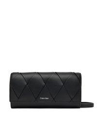 Calvin Klein Torebka Ck Woven Convertible Wallet Bag K60K612970 Czarny. Kolor: czarny. Materiał: skórzane