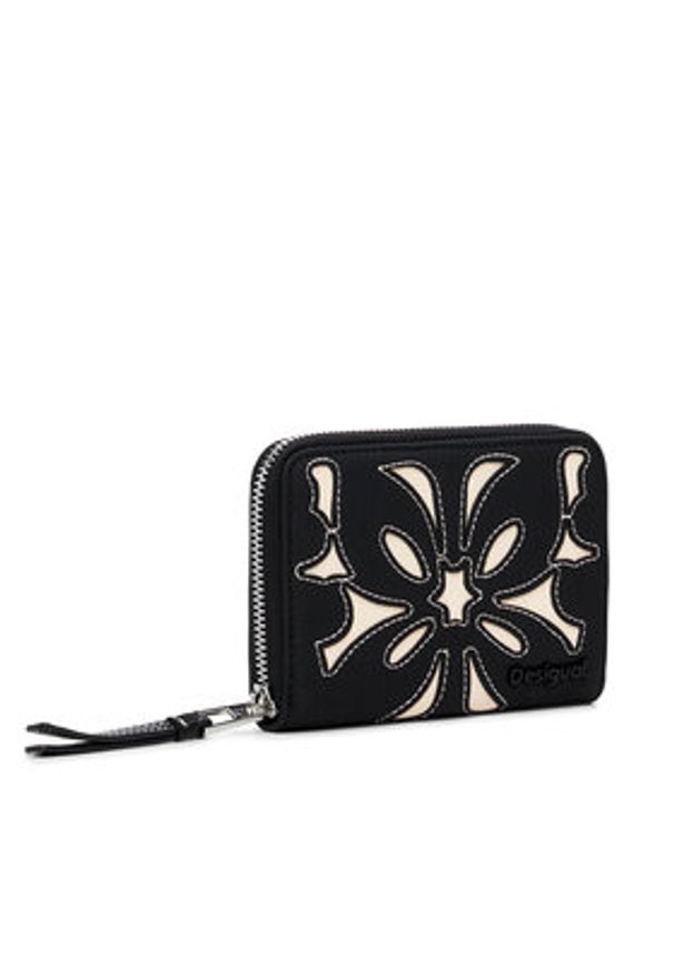 Desigual Mały Portfel Damski Sybilla Marisa 24WAYP08 Czarny. Kolor: czarny. Materiał: skóra