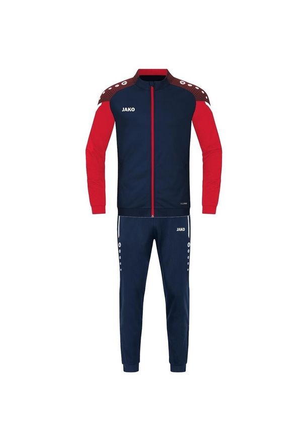 Dres Jako Performance. Kolor: wielokolorowy, niebieski, czerwony. Materiał: dresówka. Sport: piłka nożna