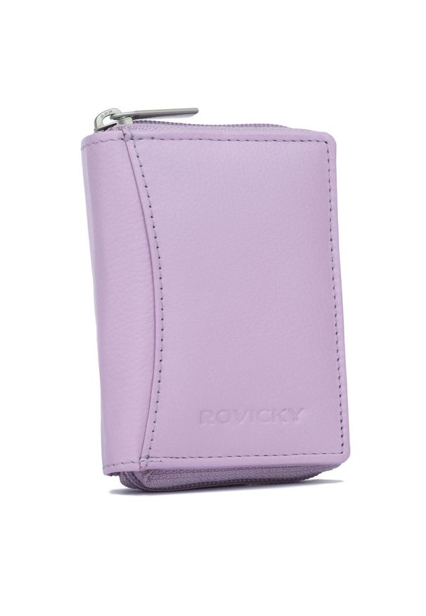 ROVICKY - Portfel damski Rovicky R-23-17-LFN fioletowy. Kolor: fioletowy. Materiał: skóra