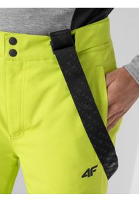 4f - Spodnie narciarskie membrana 8000 męskie. Kolor: zielony. Materiał: materiał, poliester. Sezon: zima. Sport: narciarstwo #2