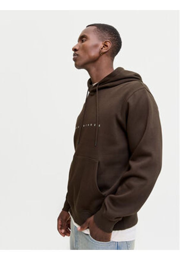 Jack & Jones Bluza Star 12233972 Brązowy Relaxed Fit. Kolor: brązowy. Materiał: bawełna, syntetyk