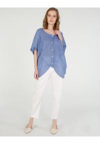 Unisono - LNIANA BLUZKA 243-9713-2 JEANS. Materiał: jeans, len