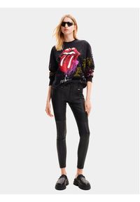 Desigual Bluza The Rolling Stones 24SWSK39 Czarny Regular Fit. Kolor: czarny. Materiał: bawełna