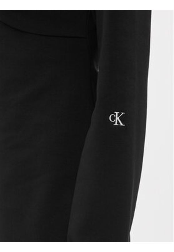 Calvin Klein Jeans Sukienka dzianinowa J20J222889 Czarny Regular Fit. Kolor: czarny. Materiał: bawełna