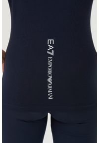 EA7 Emporio Armani - EA7 Granatowy damski t-shirt, Rozmiar L. Kolor: niebieski #4