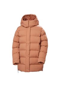 Damska długa kurtka z kapturem Helly Hansen Aspire. Typ kołnierza: kaptur. Kolor: brązowy. Materiał: syntetyk. Długość: długie #1