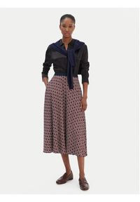 TOMMY HILFIGER - Tommy Hilfiger Spódnica trapezowa WW0WW49373 Bordowy Regular Fit. Kolor: czerwony. Materiał: wiskoza #2