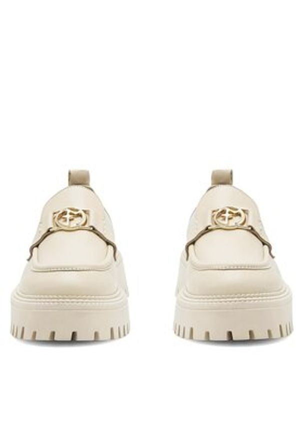 Eva Minge Loafersy SARAH-8049 Beżowy. Kolor: beżowy. Materiał: skóra