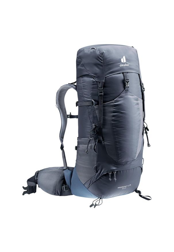 Plecak trekkingowy Deuter Aircontact Lite 40 + 10 - black/marine. Kolor: niebieski, wielokolorowy, czarny. Styl: marine