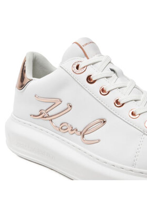 Karl Lagerfeld - KARL LAGERFELD Sneakersy KL62510A Biały. Kolor: biały. Materiał: skóra