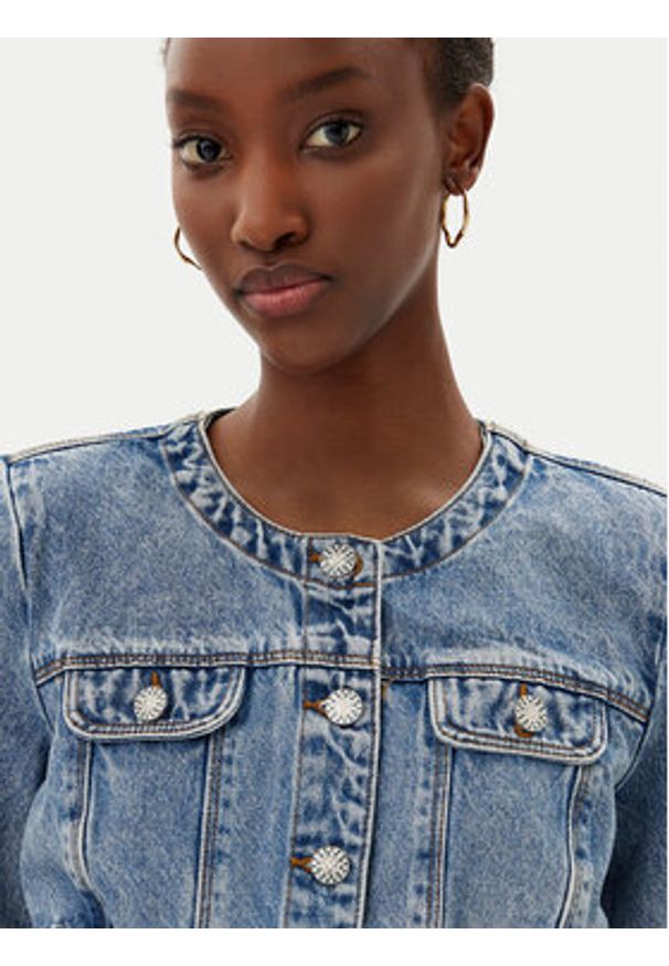 Morgan Kurtka jeansowa 251-VCHARME Niebieski Regular Fit. Kolor: niebieski. Materiał: bawełna