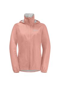 Kurtka w góry damska Jack Wolfskin 11112022919. Typ kołnierza: kaptur. Kolor: żółty, pomarańczowy, wielokolorowy, różowy. Materiał: syntetyk. Sport: wspinaczka