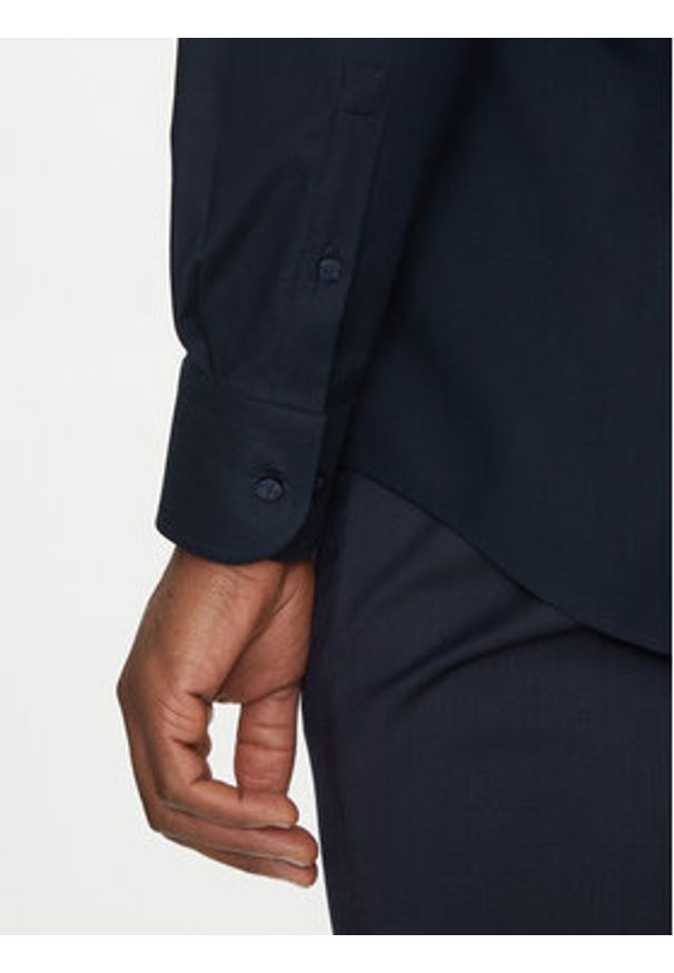 BOSS Koszula H-HANK-spread-C1-222 50539227 Granatowy Slim Fit. Kolor: niebieski. Materiał: bawełna