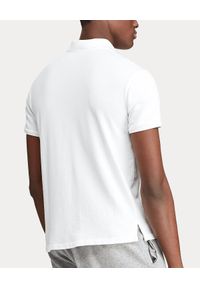Ralph Lauren - RALPH LAUREN - Biała koszulka z logo Regular Fit. Typ kołnierza: polo. Kolor: biały. Materiał: bawełna, prążkowany. Wzór: haft. Styl: sportowy #4