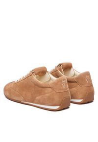 Stuart Weitzman Sneakersy Colton Sleek SN228 Brązowy jasny. Kolor: brązowy. Materiał: skóra, zamsz #3