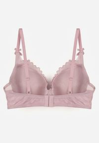 Renee - Fioletowy Biustonosz Zdobiony Koronką i Kokardami Morgavia. Kolor: fioletowy. Materiał: koronka. Wzór: koronka, aplikacja #3