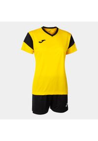 Zestaw piłkarski damski Joma Phoenix. Kolor: czarny, żółty, wielokolorowy. Materiał: dresówka. Sport: piłka nożna