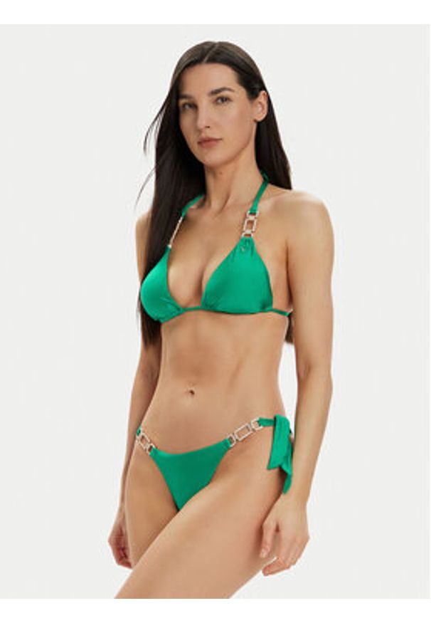 Guess Góra od bikini E4GJ14 KC620 Zielony. Kolor: zielony. Materiał: syntetyk