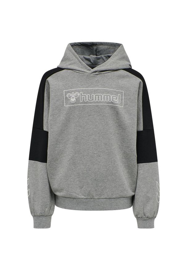 Bluza z kapturem dla dzieci Hummel hmlBOXLINE. Typ kołnierza: kaptur. Kolor: szary. Sport: joga i pilates
