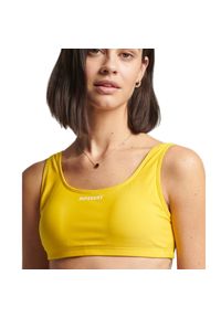 Góra od bikini Superdry Code Essential Top. Kolor: żółty. Materiał: lycra, poliester